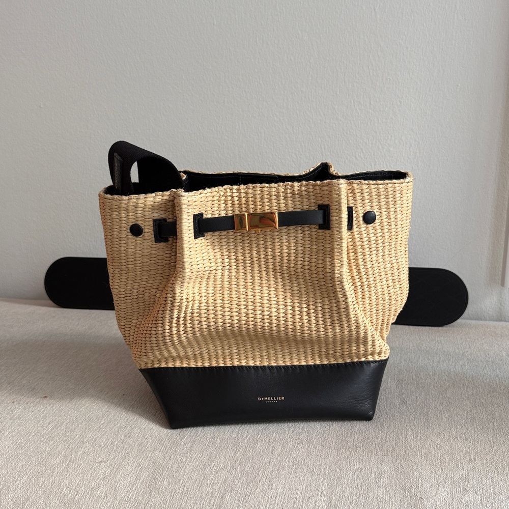 DeMellier Black and Tan Woven Shoulder Bag